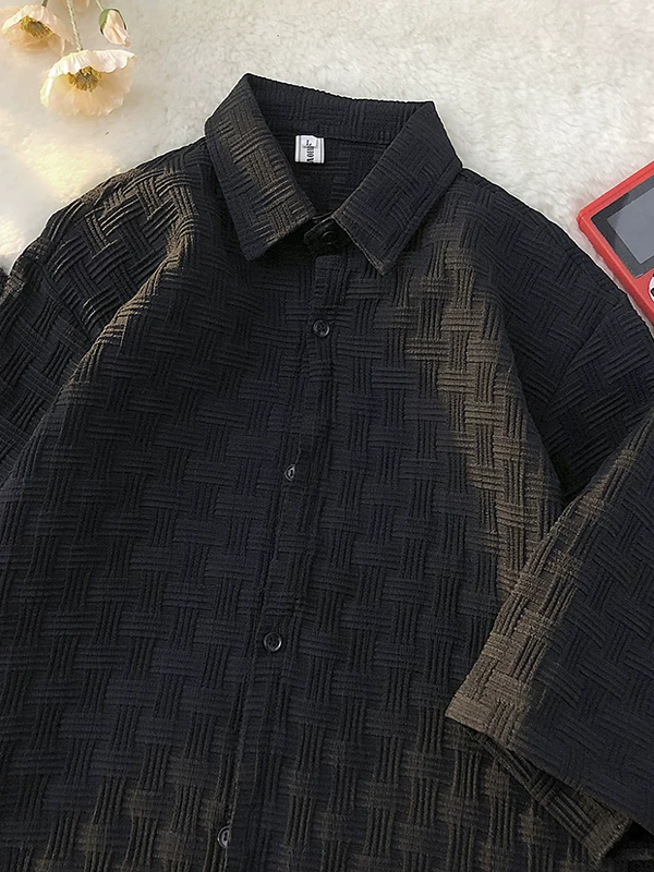 Áo sơ mi ngắn tay cho nam, thiết kế kiểu Mỹ mùa hè, thương hiệu thời thượng, áo sơ mi cá tính và sành điệu, áo khoác nửa tay dáng rộng cao cấp.