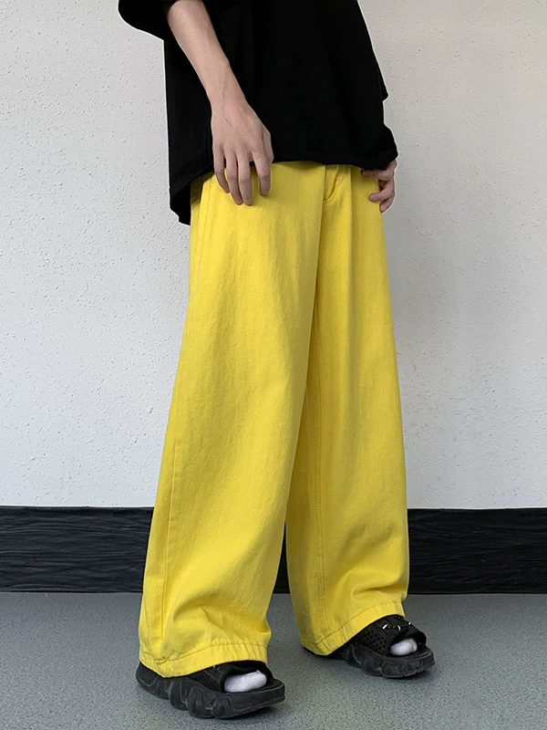 Quần jean nam mùa hè 2025 dáng rộng, chất liệu mỏng, kiểu Mỹ thời thượng, phong cách dopamine, quần ống đứng dành cho cặp đôi