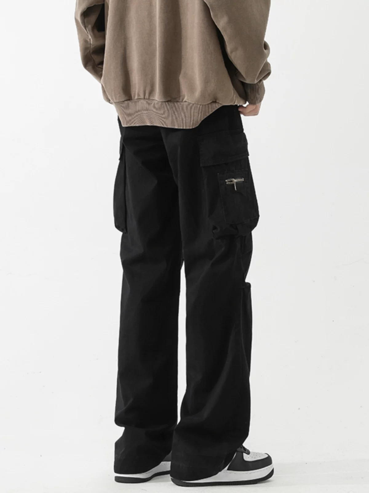 Quần công sở kiểu Nhật dành cho nam giới, quần dài ống đứng hợp thời trang mùa thu, quần ống rộng thoải mái đa năng.