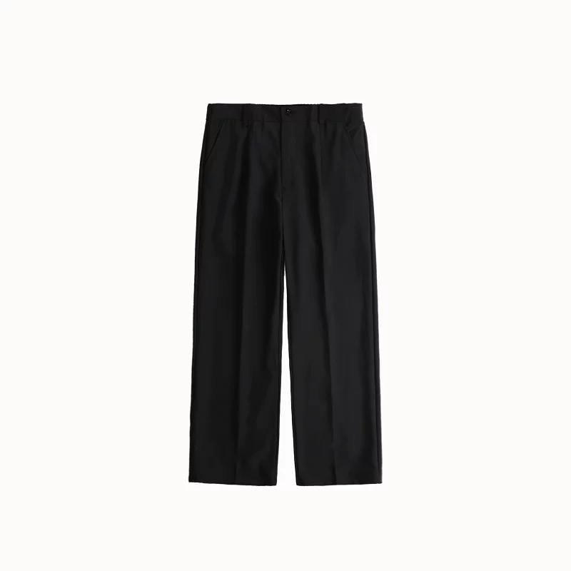 Quần tây nam ống rộng dáng suông kiểu Hồng Kông, quần tây ống rộng thời trang Hàn Quốc mỏng mùa hè.