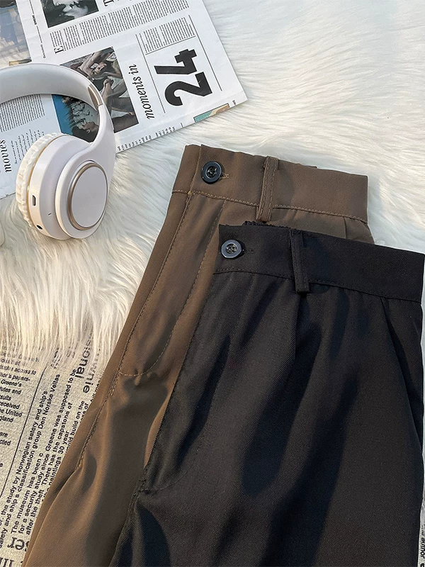 Quần short kiểu retro Nhật Bản dành cho nam, phong cách Hàn Quốc, vẻ ngoài cá tính và trưởng thành, quần năm phần dáng rộng thoải mái mùa hè.