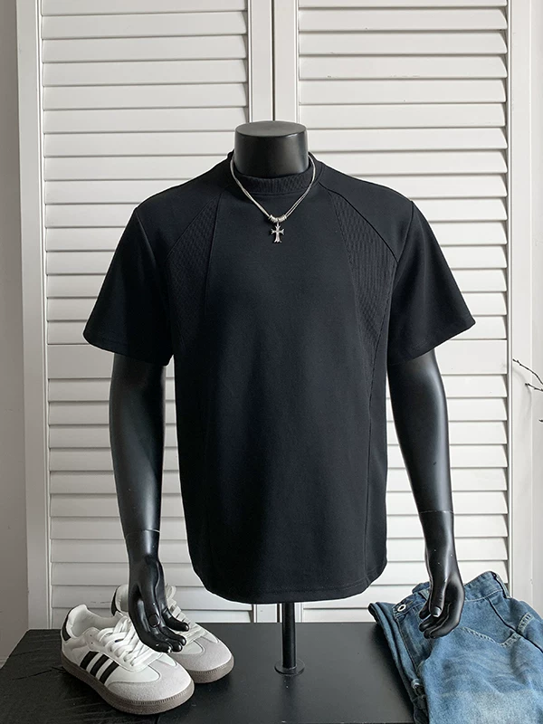 Áo thun nam tay ngắn kiểu Mỹ, chất liệu dày dặn, kiểu dáng ôm vừa vặn, thời trang mùa hè, áo thun nam cá tính, phong cách mạnh mẽ.