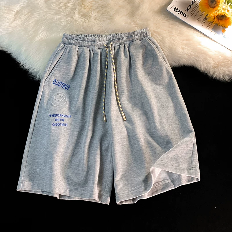 Quần short thể thao mỏng phong cách Hồng Kông mùa hè hợp thời trang thương hiệu dáng rộng quần năm điểm quần short nam đa năng thông thường