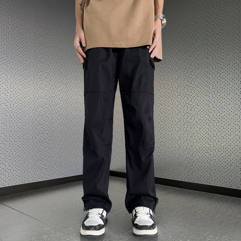Quần công sở mỏng mùa hè dành cho nam, quần ống đứng phong cách Mỹ và Nhật, quần đi bộ đường dài ngoài trời đa năng hợp thời trang.
