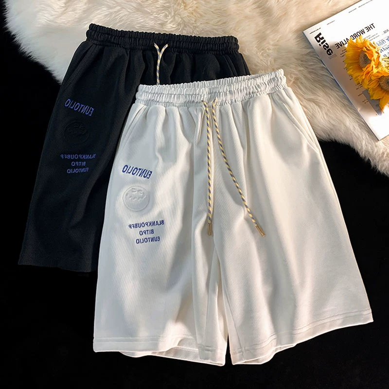 Quần short thể thao mỏng phong cách Hồng Kông mùa hè hợp thời trang thương hiệu dáng rộng quần năm điểm quần short nam đa năng thông thường