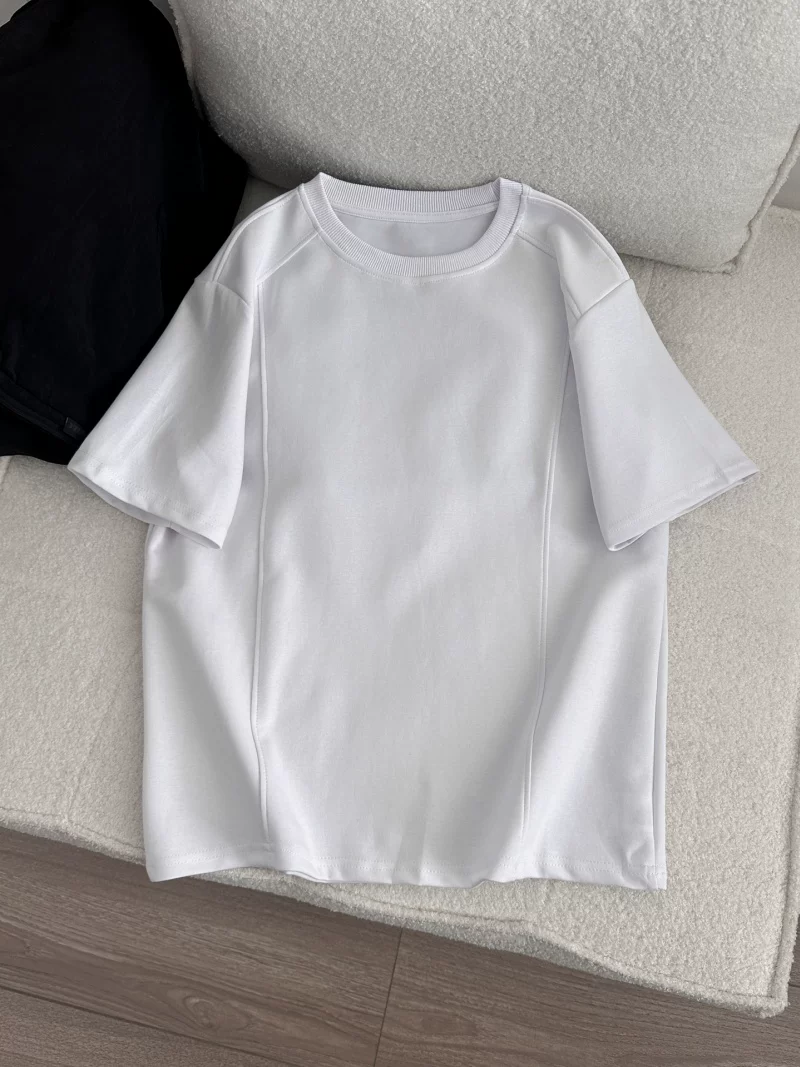 Áo thun nam tay ngắn tối giản, chất liệu dày dặn, kiểu dáng rộng rãi, hợp thời trang mùa hè, phong cách Mỹ, thiết kế phá cách cao cấp.