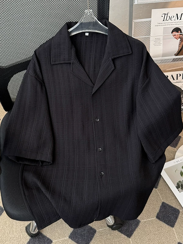 Áo sơ mi ngắn tay kiểu Cuba dành cho nam, áo sơ mi mùa hè dáng rộng mỏng tay lửng, áo kiểu dáng đẹp mát mẻ và thời trang chất liệu lụa đá.