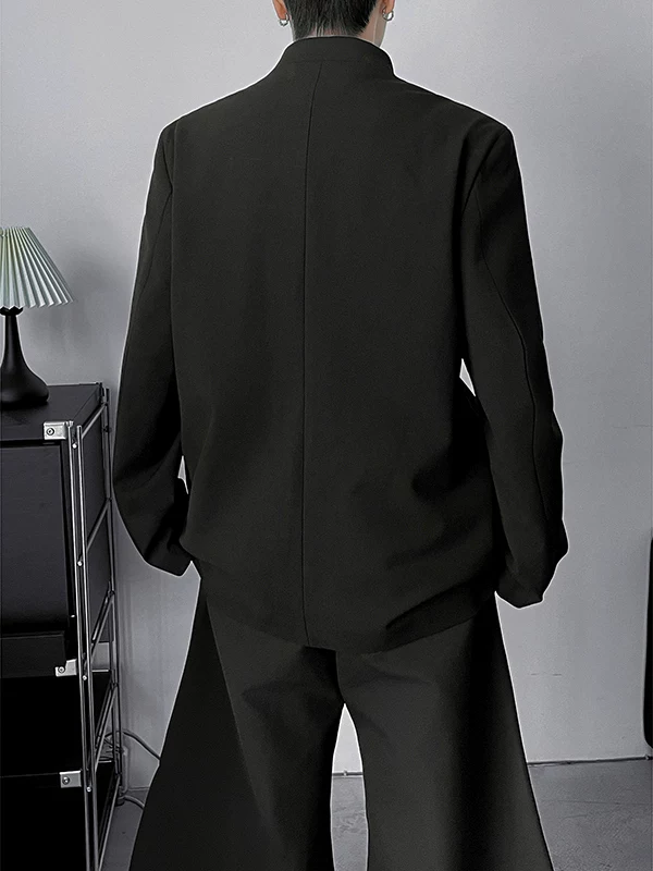 Bộ vest nam cổ đứng thêu họa tiết kiểu Trung Quốc mới, áo khoác thiết kế theo phong cách dân tộc hợp thời trang xuân thu, áo khoác kiểu Trung Sơn cá tính, thoải mái.