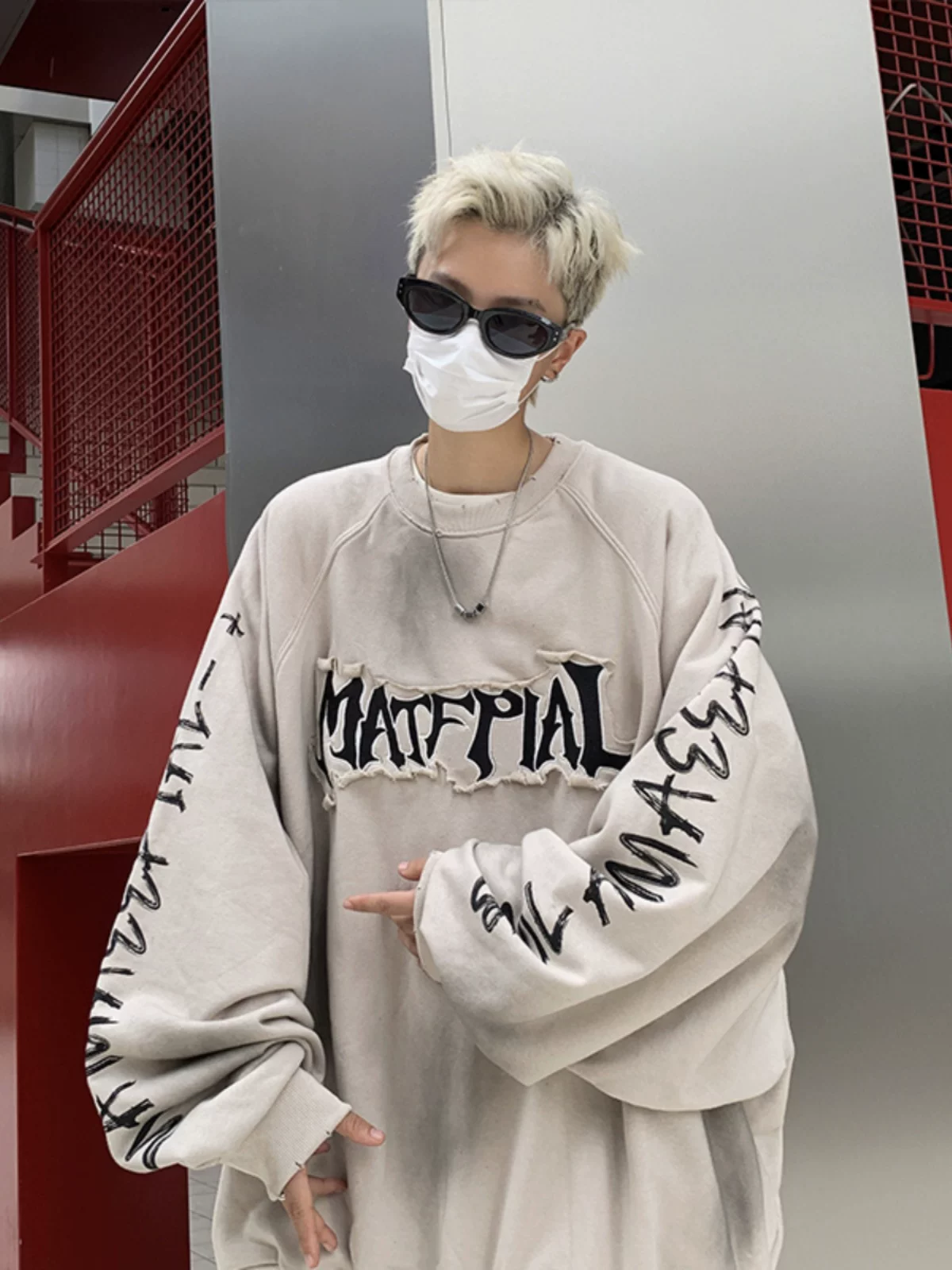 Áo nỉ thêu họa tiết dành cho nam, phong cách hip-hop đường phố Mỹ, dáng rộng, thương hiệu thời thượng, phong cách hoang dã, áo khoác đôi cho mùa xuân thu.