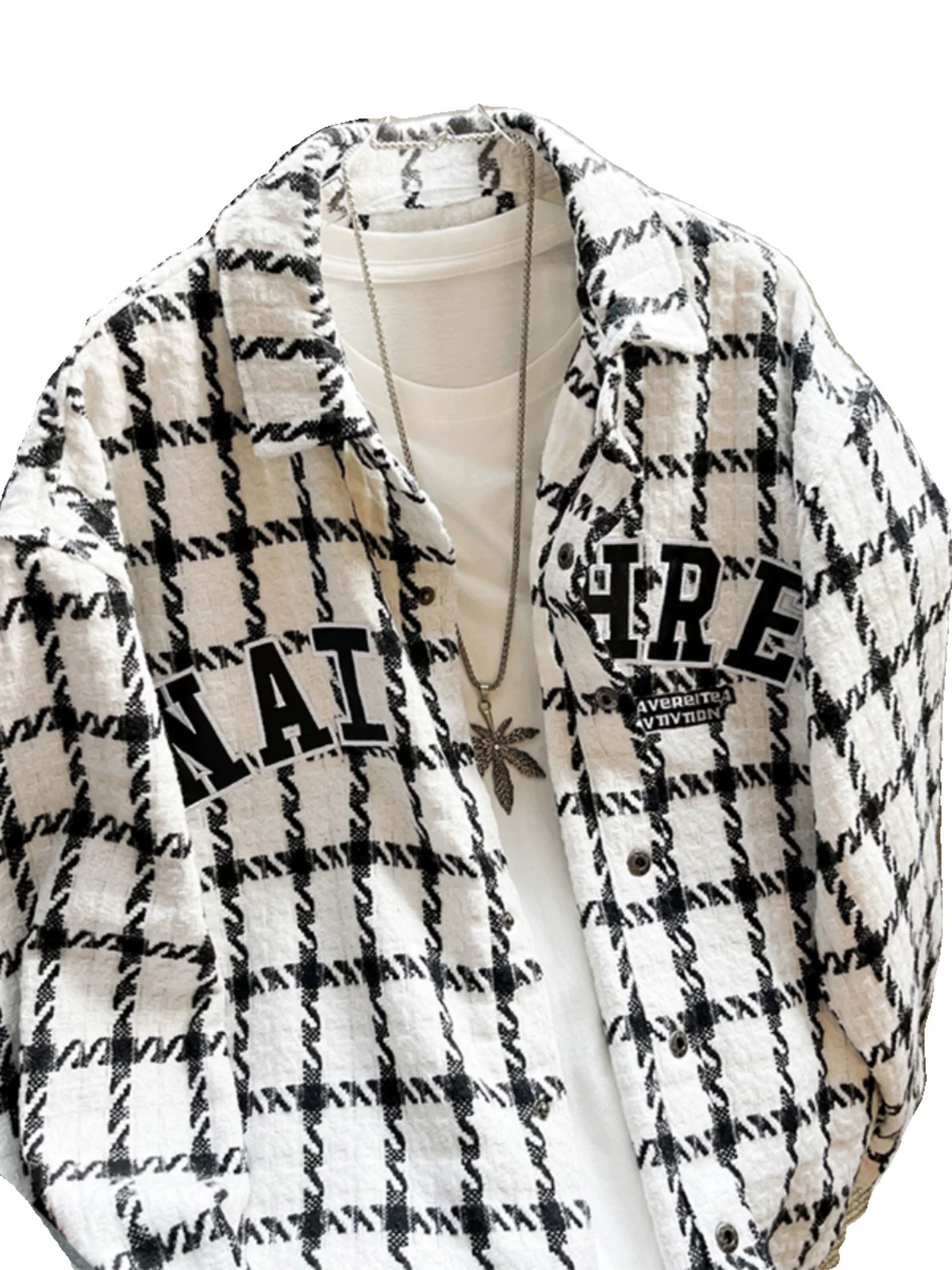 Áo khoác kẻ sọc phong cách Chanel dành cho nam, áo khoác phong cách retro Mỹ mới mùa xuân thu, trang phục cặp đôi cao cấp hợp thời trang.