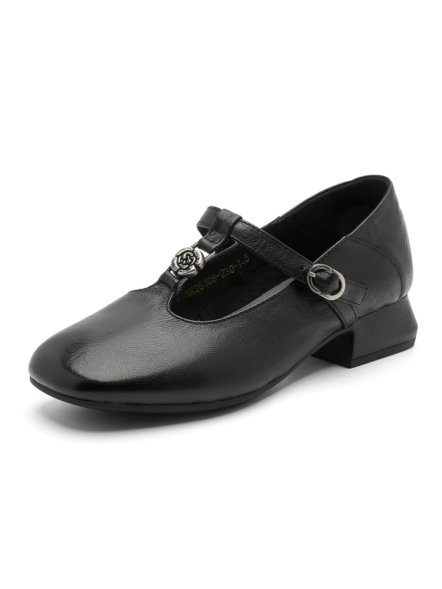 Giày Mary Jane quai chữ T kiểu Pháp dành cho nữ, giày da bò retro gót thấp, kiểu mới xuân hè 2026, giày đơn đế dày