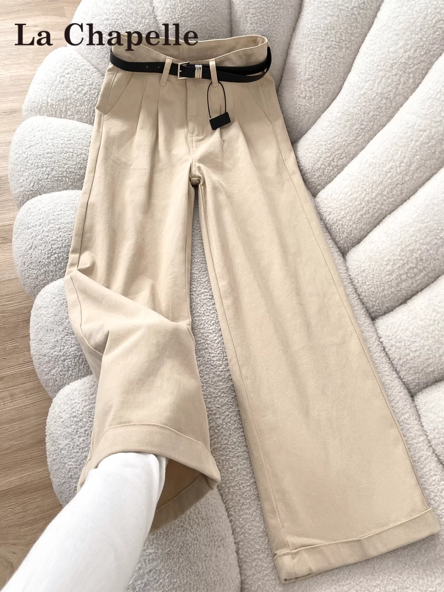 Quần jeans ống rộng kiểu Mỹ La Chapelle dành cho nữ, mẫu mới thu đông 2025, cạp cao, dáng rộng, thoải mái, ống thẳng