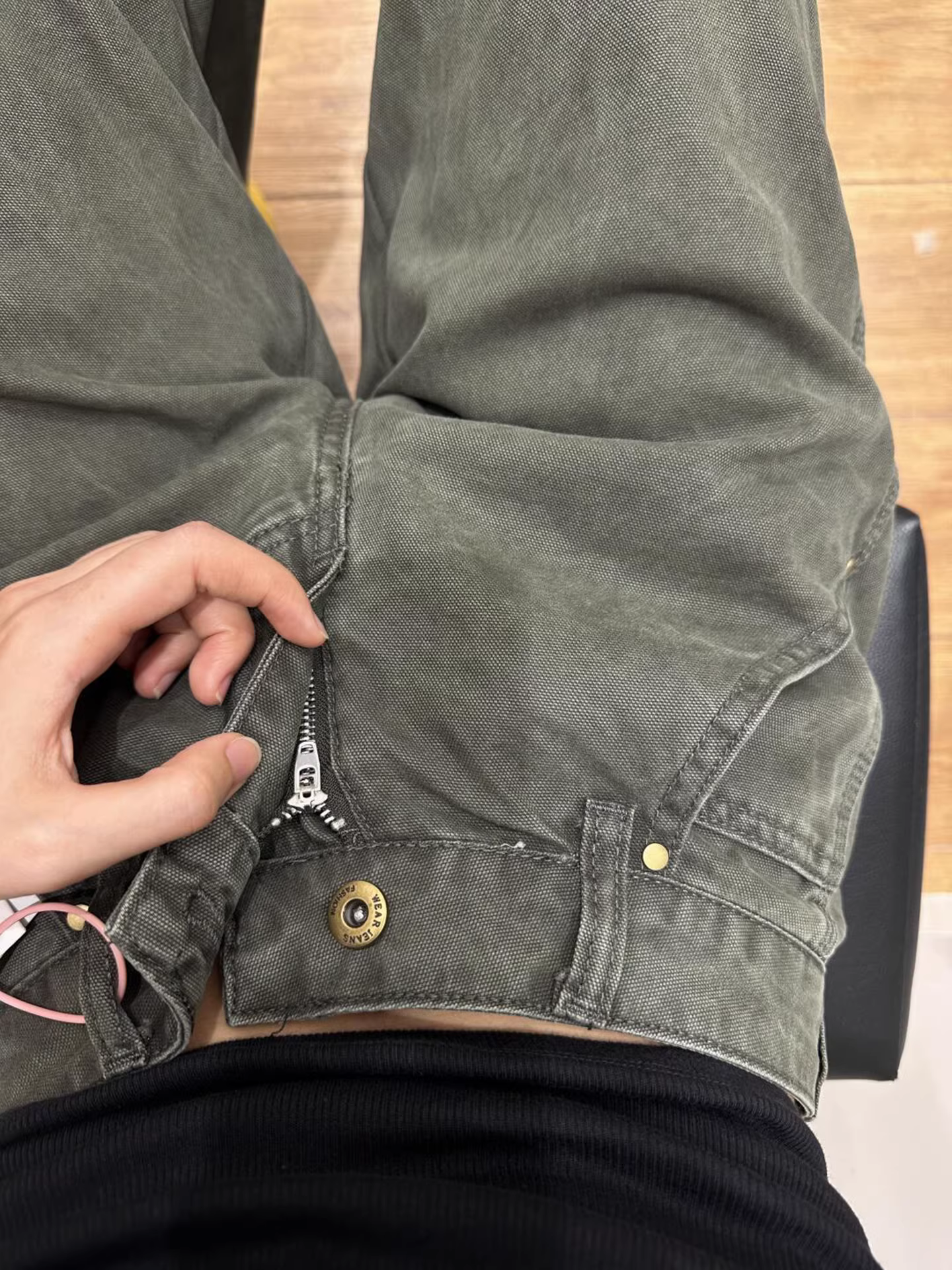 Quần jeans kiểu Mỹ rộng thùng thình, dáng suông, dành cho nữ, La Chapelle, mẫu mới thu đông 2025, cạp cao, dáng thẳng.