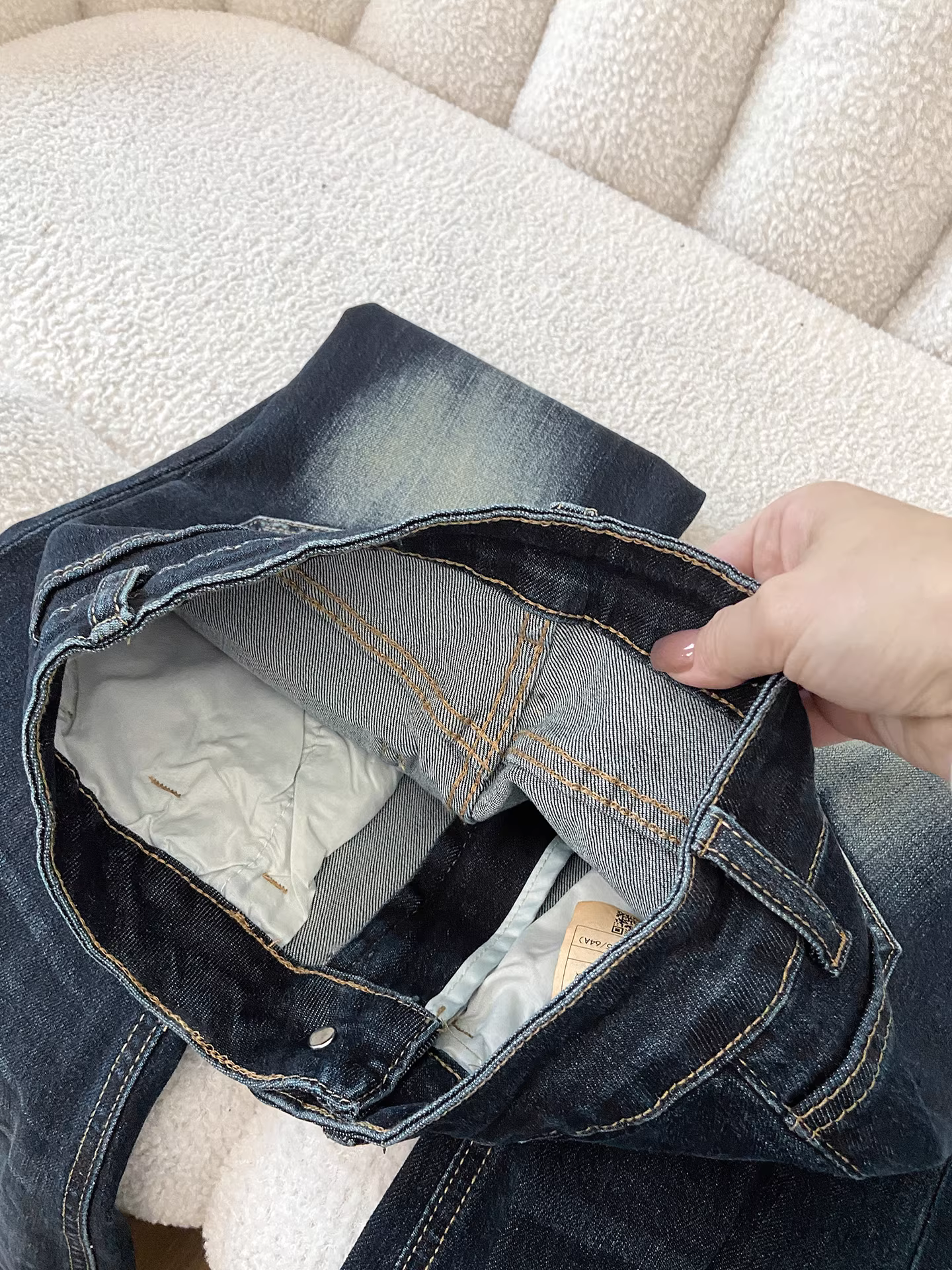 Quần jeans dáng chuông La Chapelle kiểu Mỹ cổ điển dành cho nữ, mẫu mới thu đông 2025, cạp cao, ôm dáng.