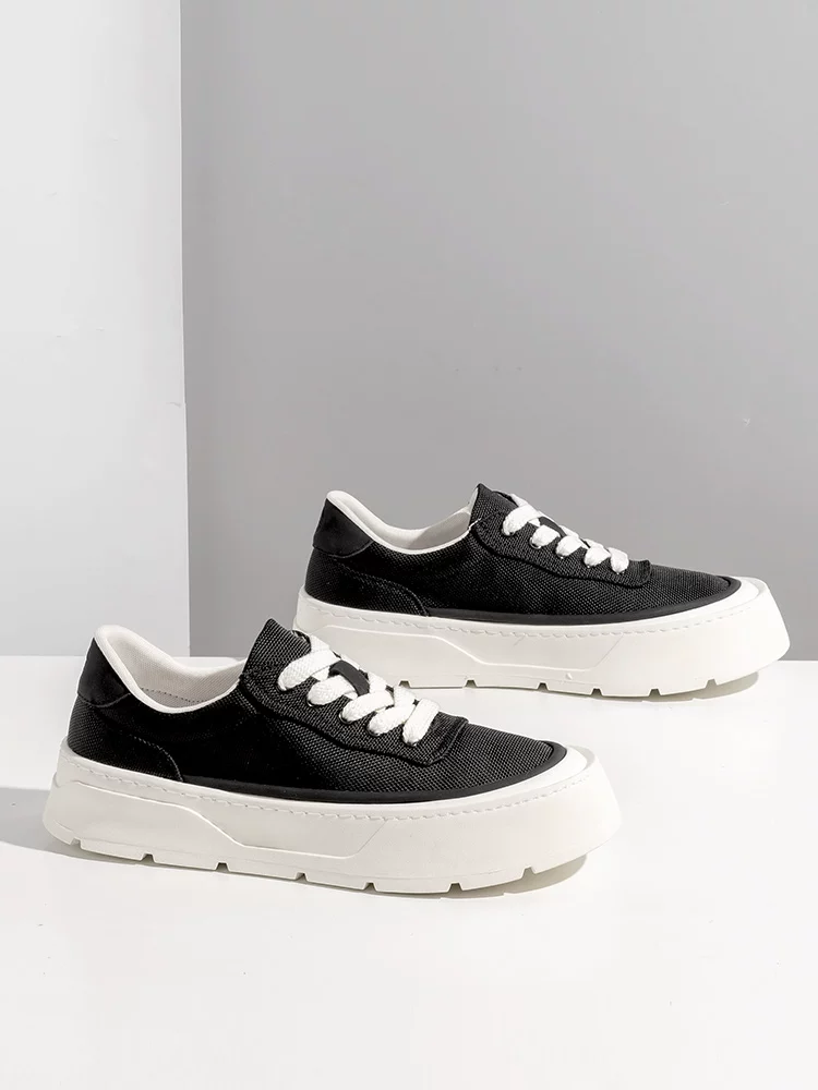 Giày vải nam Maple Leaf cổ thấp 2025 kiểu mới đế dày tăng chiều cao, giày thể thao nam thời trang, thoáng khí, đa năng