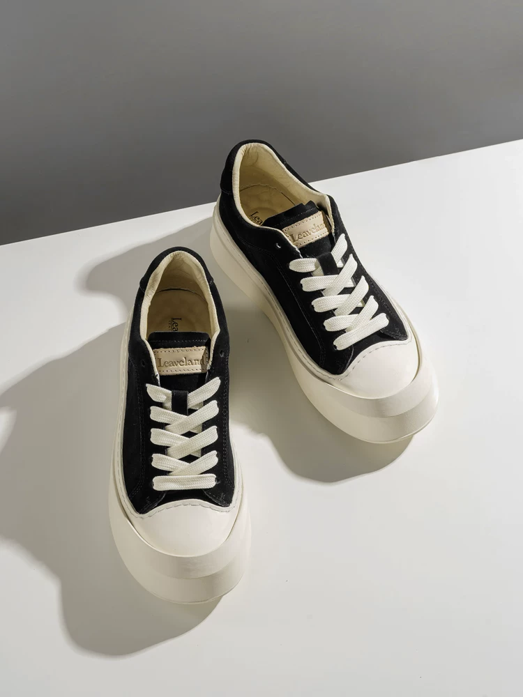 Giày nam Maple Leaf Giày thể thao cổ điển Giày thể thao nam lót lông cừu đa năng đế dày tăng chiều cao Giày thường ngày hợp thời trang Giày nữ da thật Giày cotton mùa đông