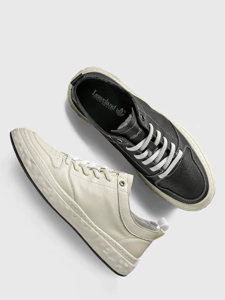 Giày nam Maple Leaf Da thật Giày thể thao màu trắng Giày thông thường thoáng khí theo mùa Giày thể thao màu trắng đa năng mới cao cấp Đơn giản hợp thời trang