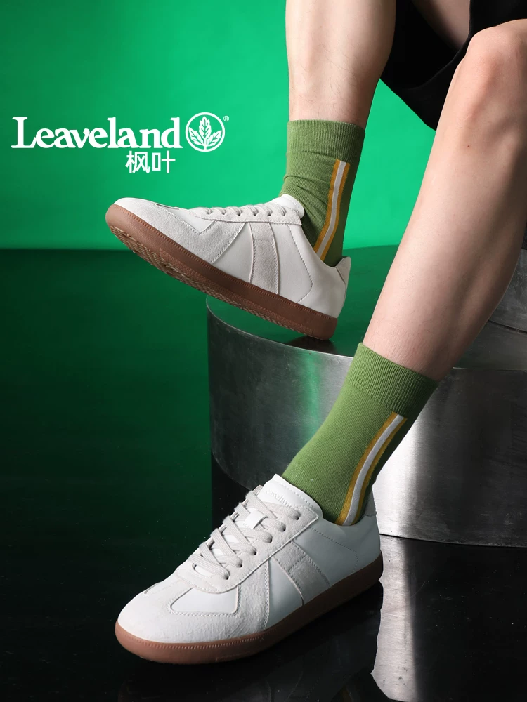 Giày nam Maple Leaf Giày tập luyện Đức Giày cotton mùa đông nam Giày Forrest Gump Giày thể thao da thật nữ Giày thể thao cổ điển Giày trắng thông thường