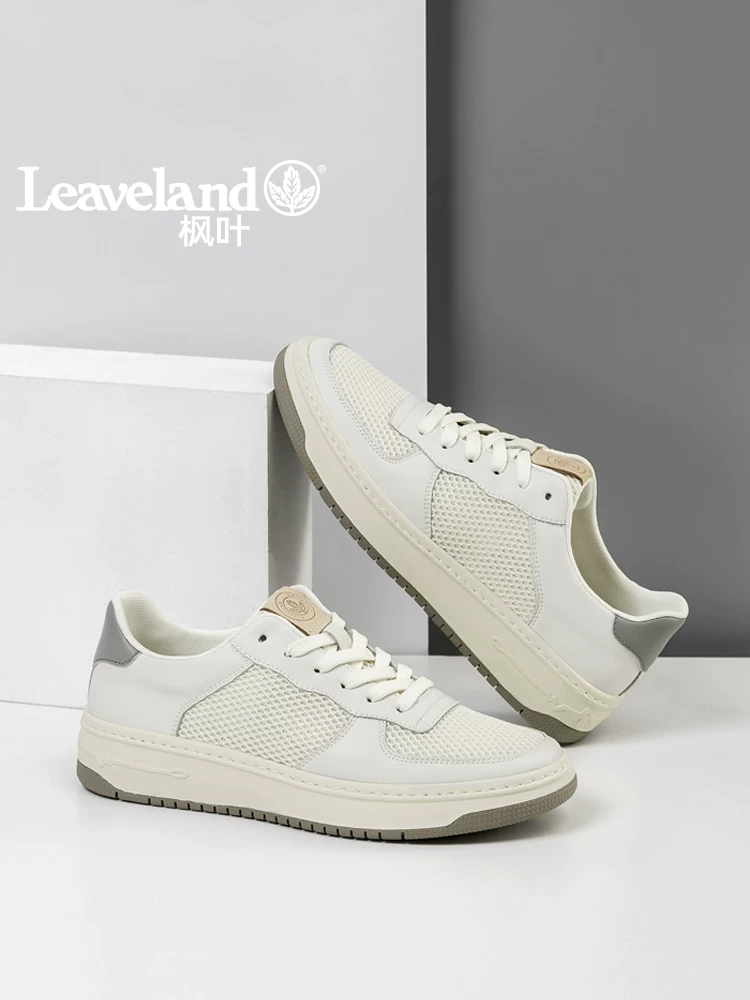 Giày nam Maple Leaf Giày thể thao rỗng Giày nam mới đa năng Giày lưới thể thao nam Giày thường ngày Giày lưới màu trắng Phong cách Hàn Quốc