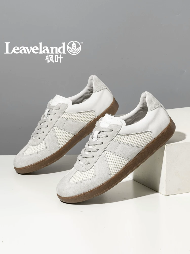 Giày nam Maple Leaf Giày lưới nam Giày trắng hợp thời trang cổ điển Giày thể thao nam thông thường Giày thể thao mới của Đức Giày thể thao