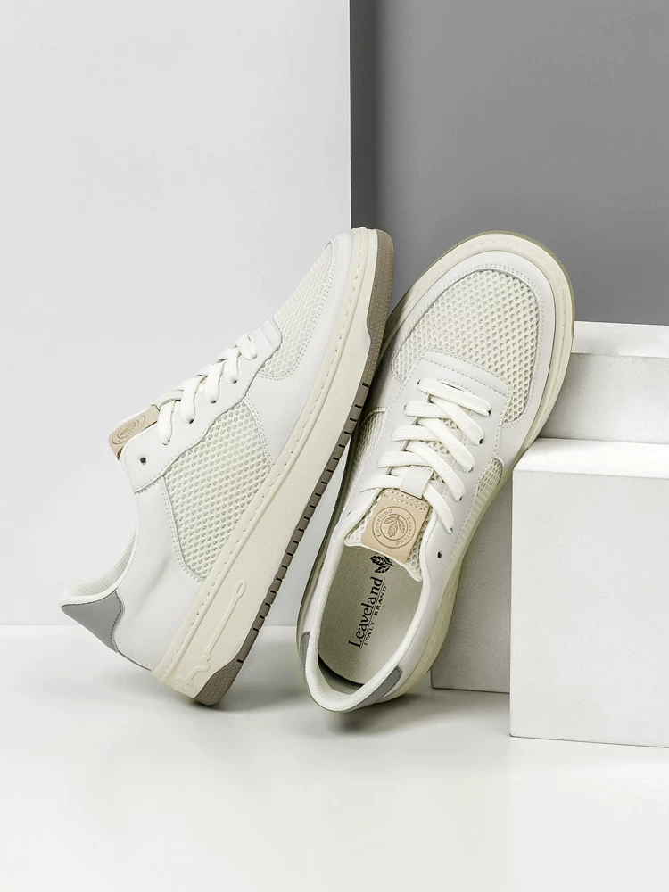 Giày nam Maple Leaf Giày thể thao rỗng Giày nam mới đa năng Giày lưới thể thao nam Giày thường ngày Giày lưới màu trắng Phong cách Hàn Quốc