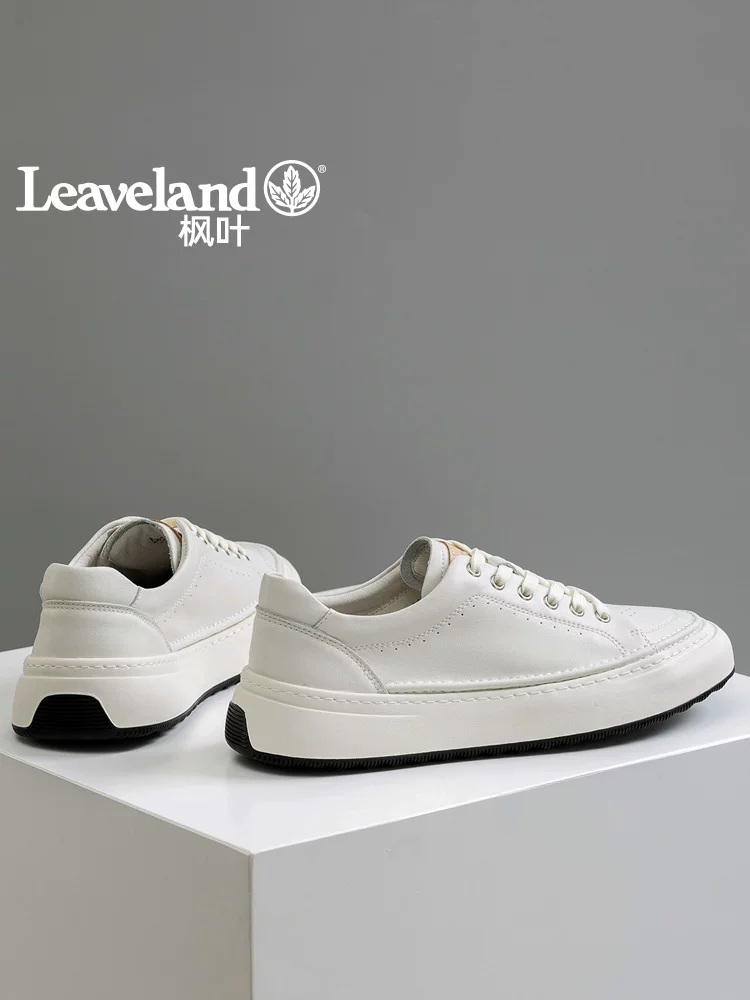 Giày nam Maple Leaf Giày thể thao màu trắng Giày thể thao nam phong cách retro Anh Quốc Giày thể thao nam mới hợp thời trang đa năng Giày đơn giản Giày cổ thấp