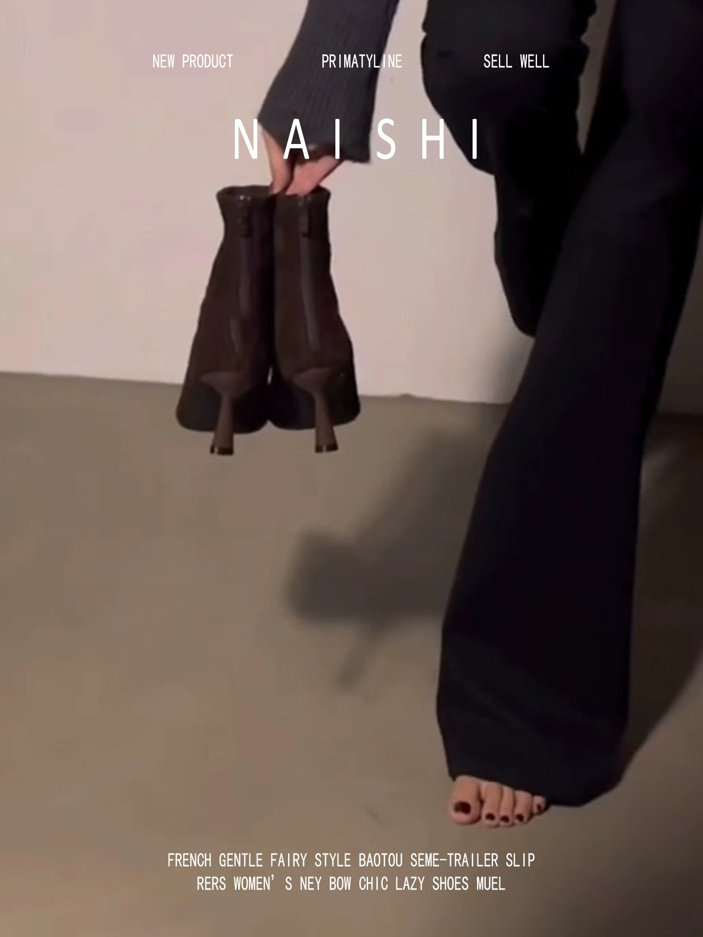 Phiên bản da cừu! Giày cao gót mũi nhọn cổ điển có khóa kéo phía sau, giày bốt ngắn kiểu stiletto thanh lịch dành cho nữ, giày bốt ôm dáng co giãn đa năng.
