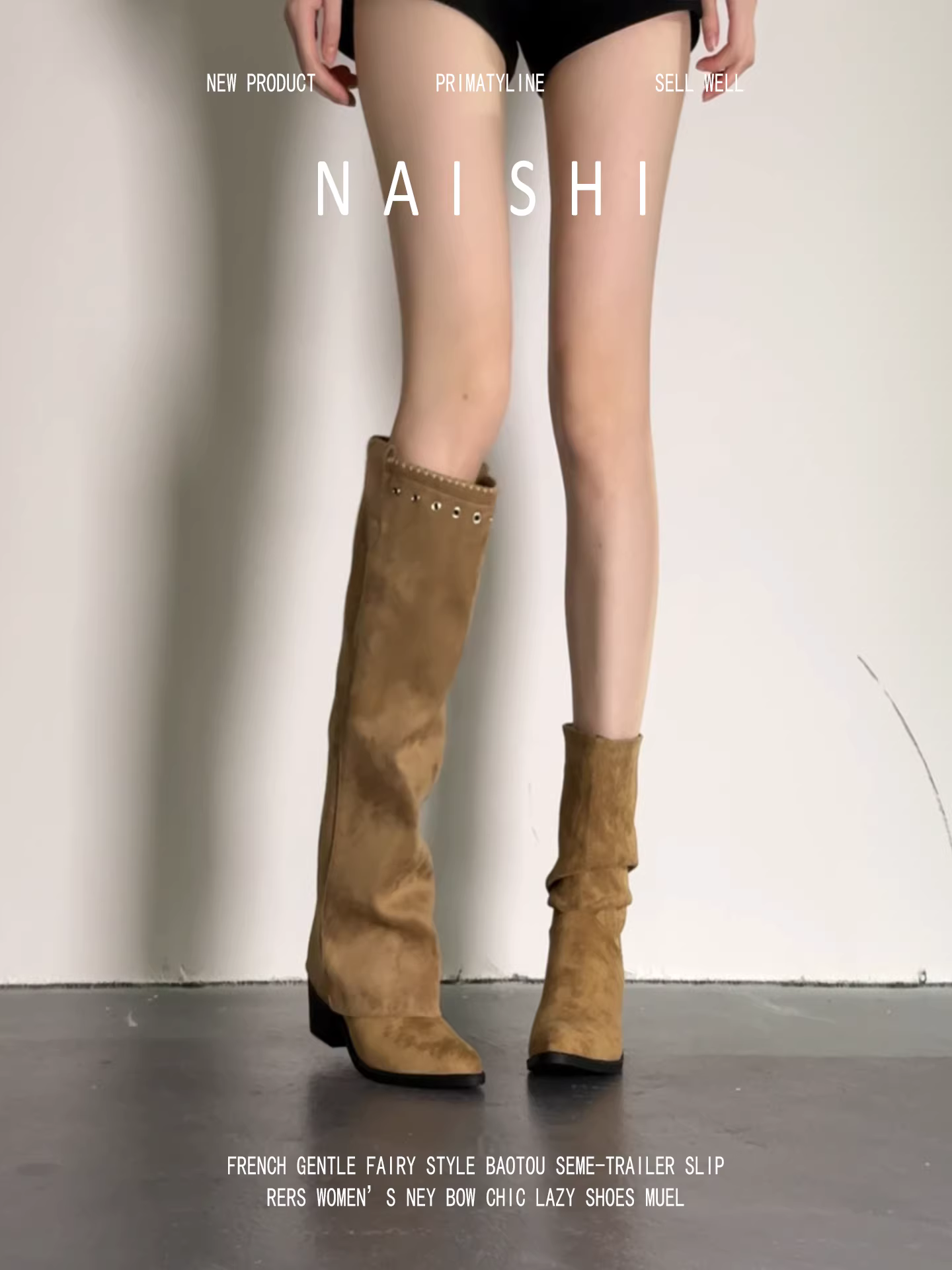 Phiên bản da cừu! Giày bốt hiệp sĩ phong cách đất hoang với thiết kế độc đáo, có thể mang hai chiều, kiểu quần ống rộng dành cho nữ, bốt dài cổ điển, bốt kiểu miền Tây tôn dáng.