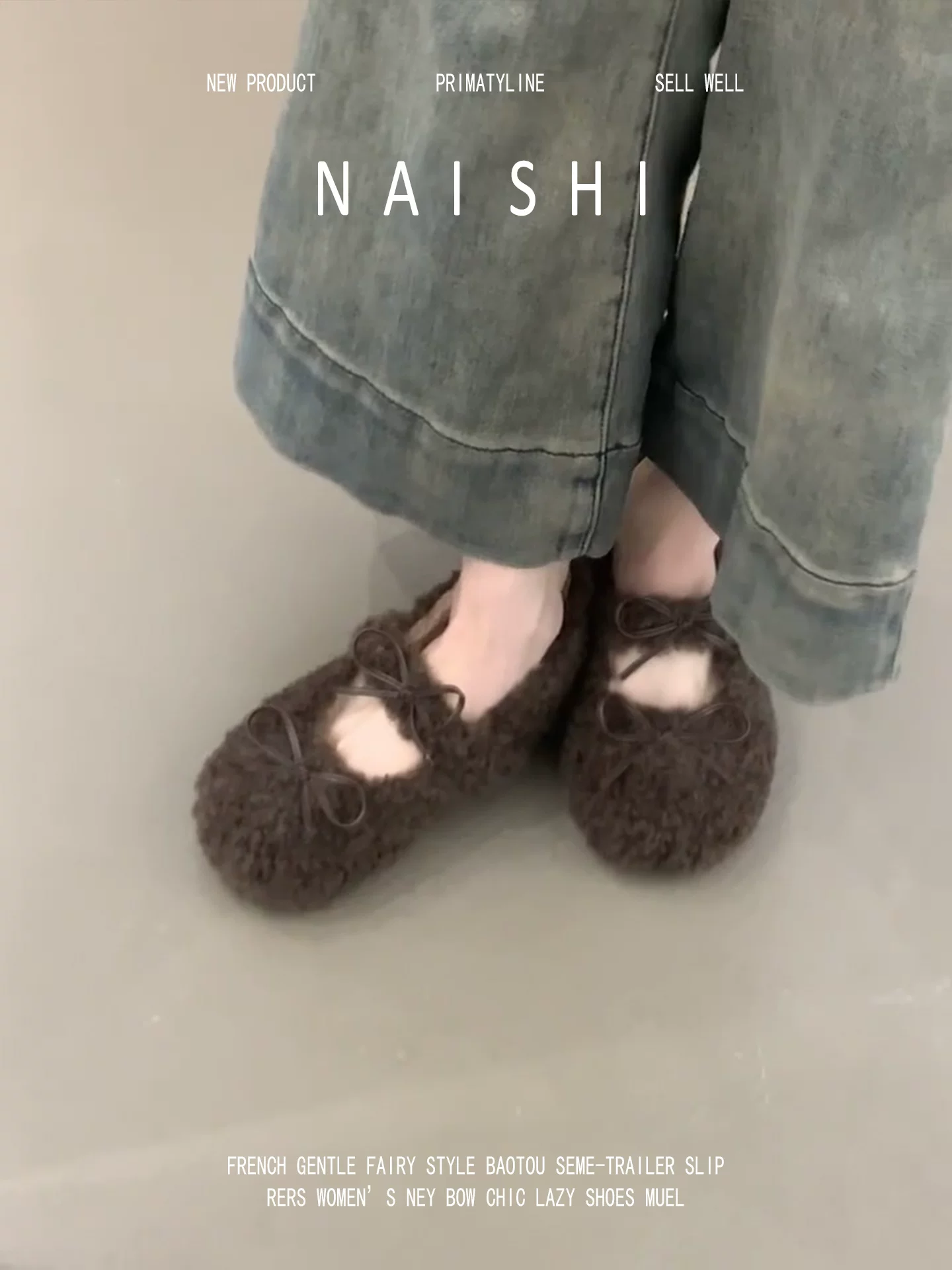 Phiên bản da cừu! Giày Mary Jane có dây buộc kiểu cổ điển ngọt ngào dành cho nữ, giày cotton lót lông cừu có dây đeo đơn, giày đế bằng.