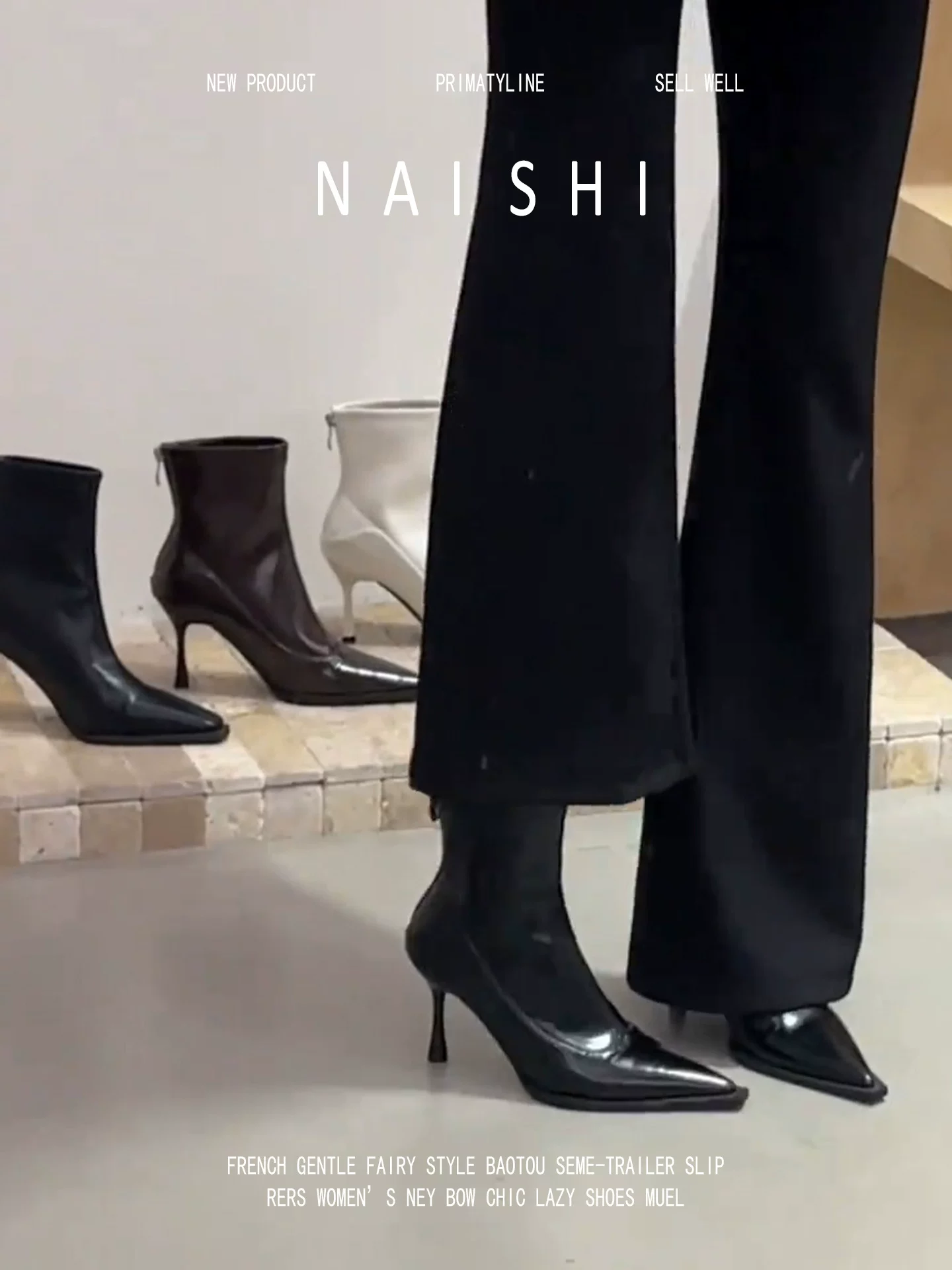 Phiên bản da cừu! Giày cao gót đến mắt cá chân kiểu Pháp thanh lịch dành cho nữ, gót nhọn, mũi nhọn, bốt ôm sát, bốt da mềm đơn giản đi làm.