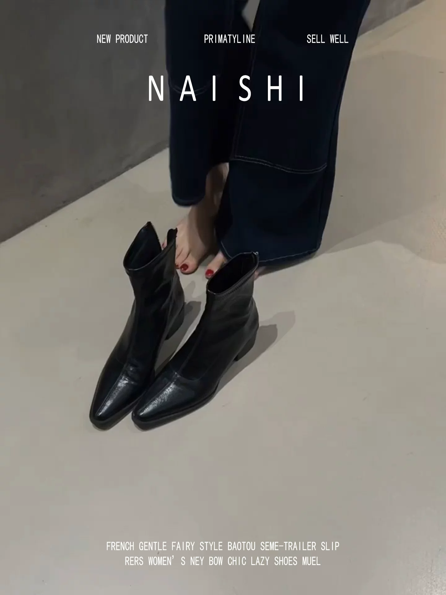 Phiên bản da cừu! Giày bốt ngắn da thật phong cách retro dành cho nữ có khóa kéo phía sau, giày bốt Martin gót dày đa năng, giày Chelsea mũi nhọn.
