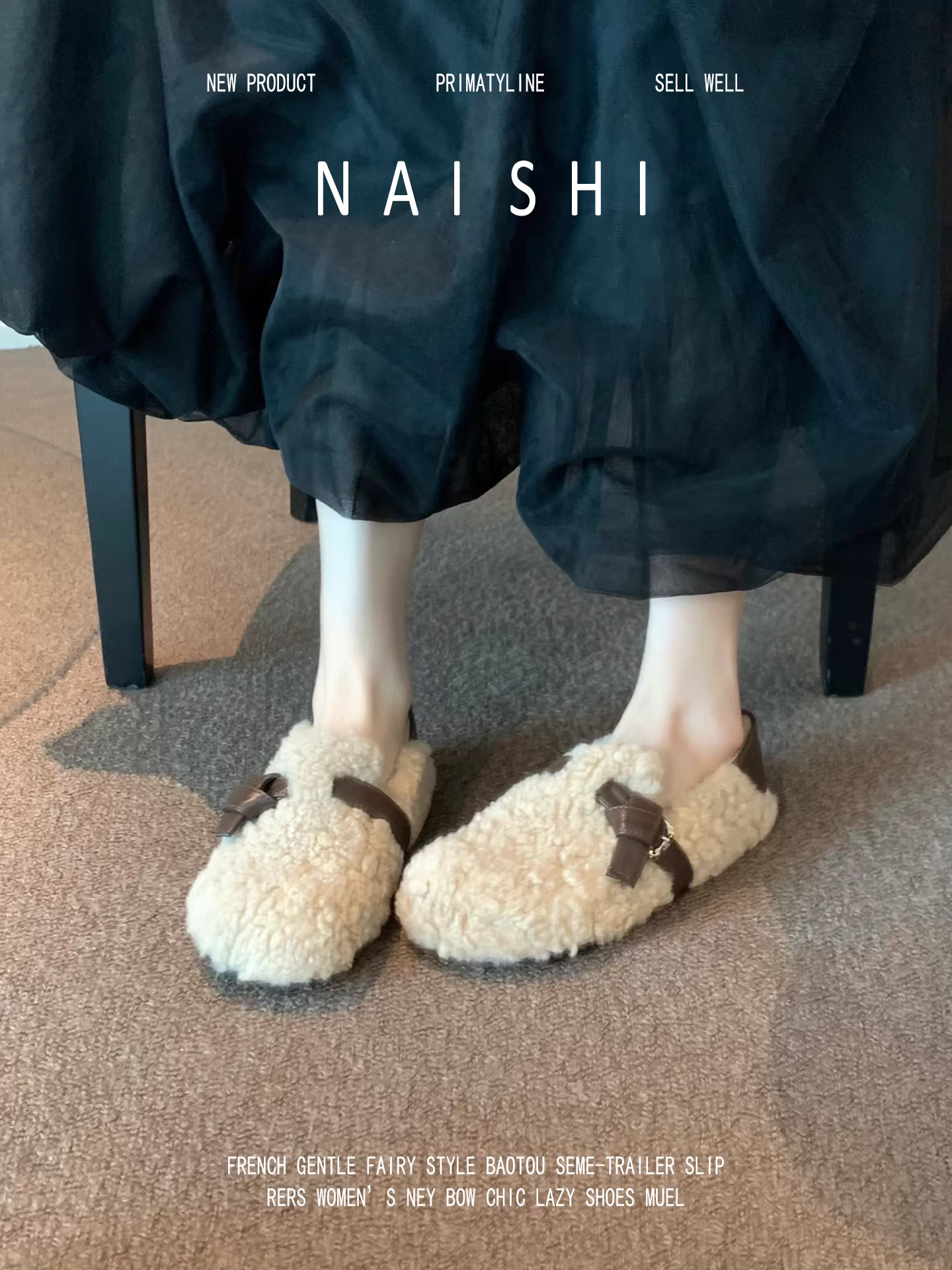 Phiên bản da cừu! Giày lười lót lông cừu ấm áp kiểu cổ điển, giày kiểu Birkenstock mũi tròn, kiểu dáng ôm chân, giày cotton len cừu dành cho nữ.