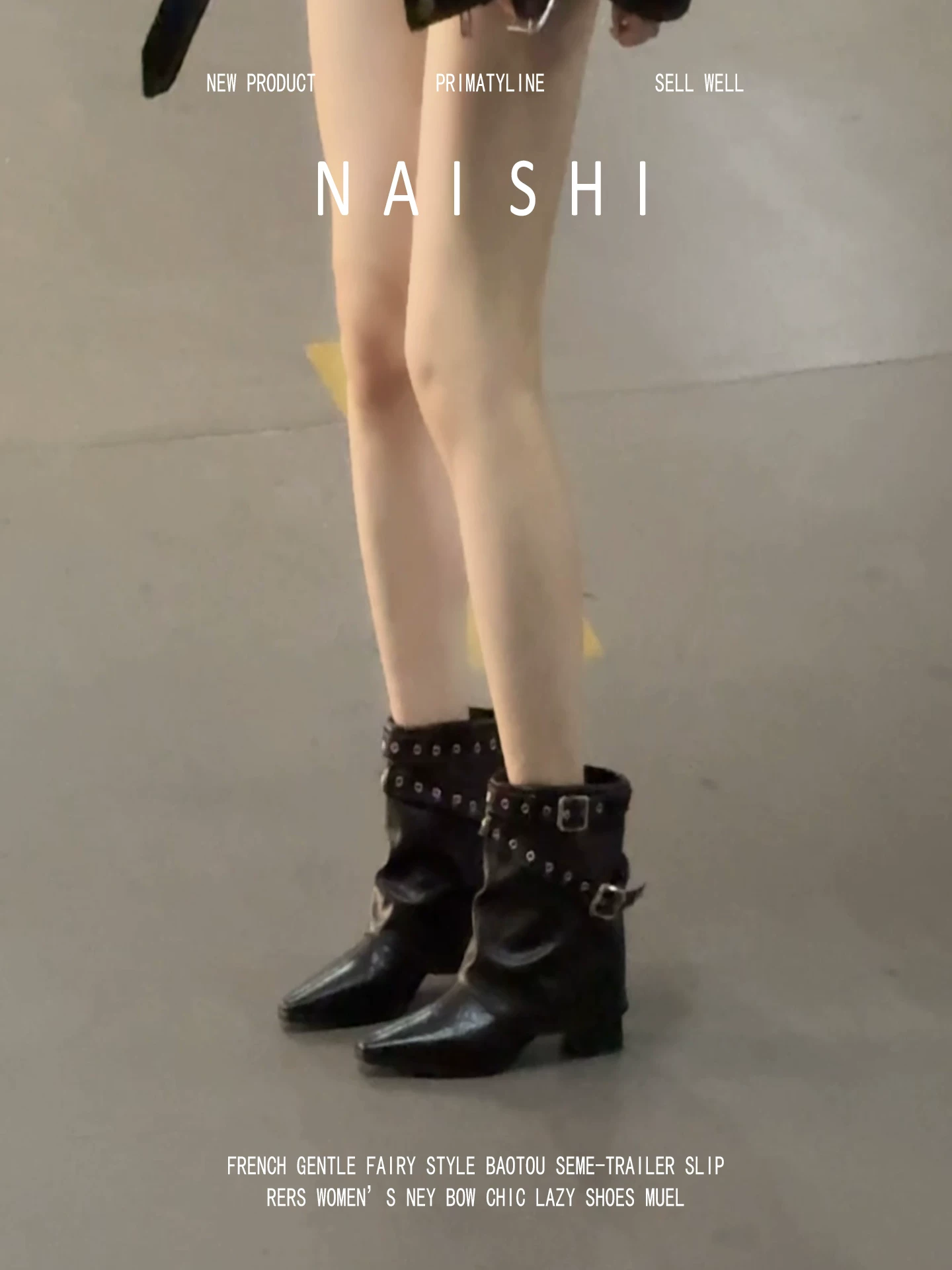 Phiên bản da cừu! Giày Chelsea mũi nhọn kiểu cổ điển có khóa thắt lưng, gót dày, kiểu bootcut, giày ngắn phong cách punk, giày Martin tôn dáng.