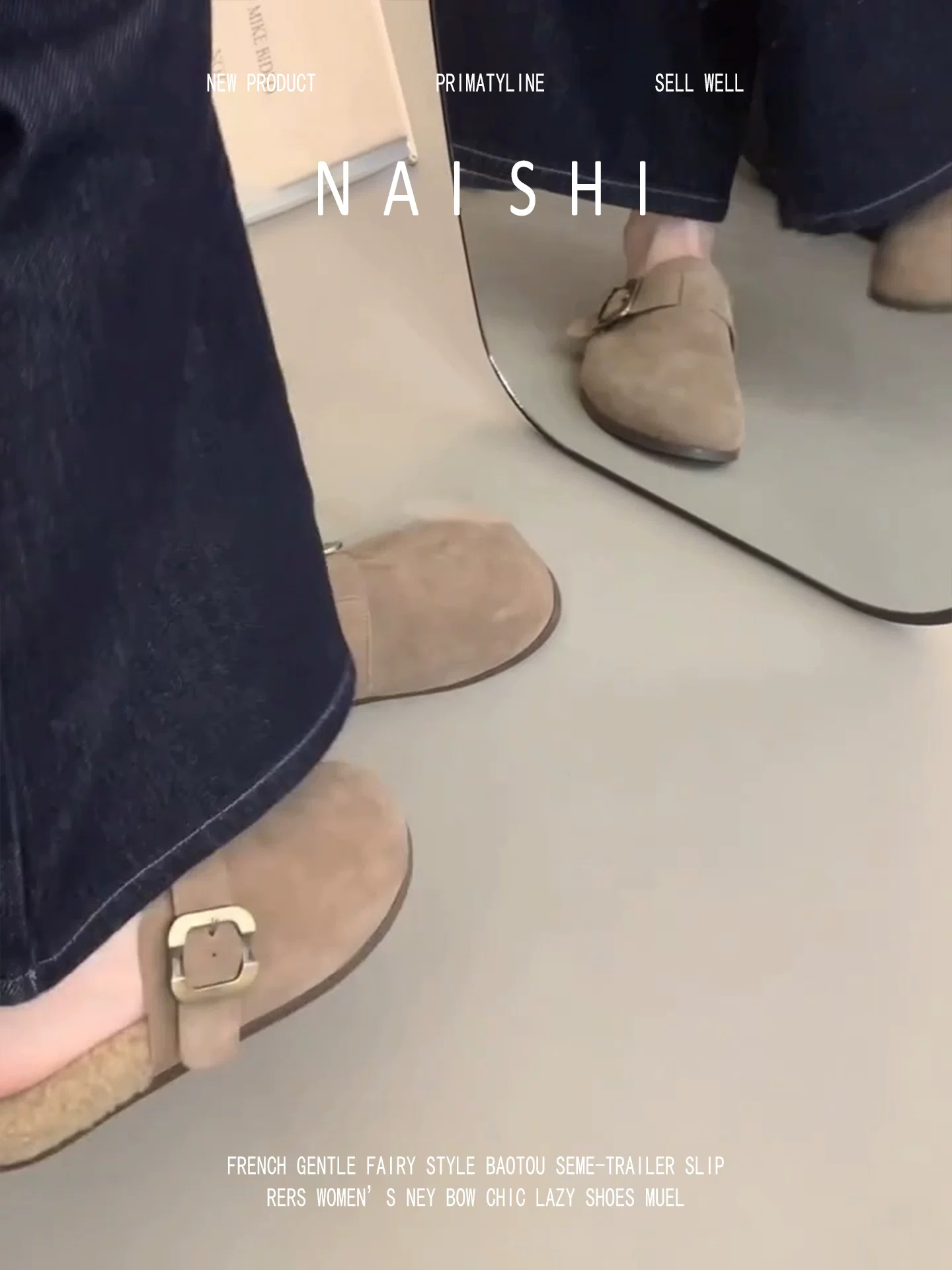 Phiên bản da cừu! Giày Birkenstock da lộn cổ điển có lớp lót lông mềm, kiểu nửa dép kín mũi, kiểu lười đi dễ dàng, dép bông thoải mái.