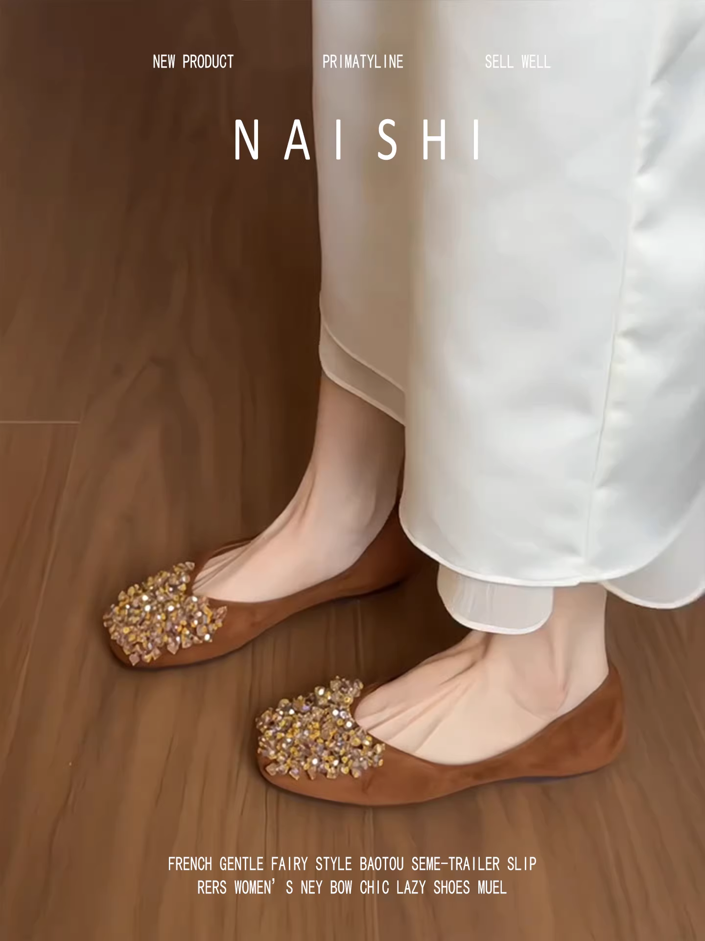 Phiên bản da cừu! Giày dạ hội đính đá cổ điển, kiểu dáng mới phong cách Trung Hoa, dễ phối với váy, giày Mary Jane dành cho nữ.