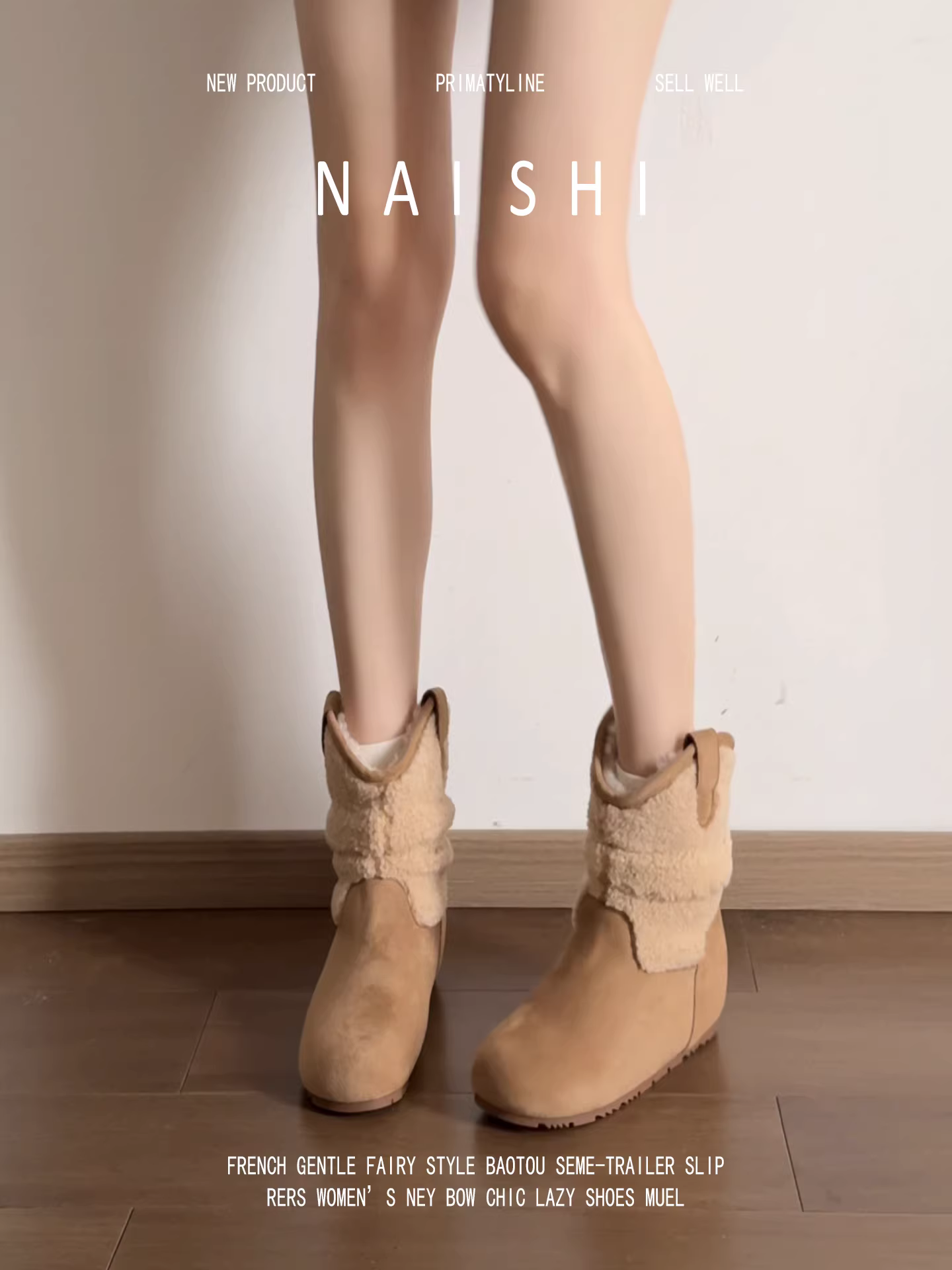 Phiên bản da cừu! Giày bốt ngắn phối vải len cừu cổ điển, mũi tròn kiểu Birkenstock cắt chữ V, giày bốt đi tuyết lót lông mềm đa năng.