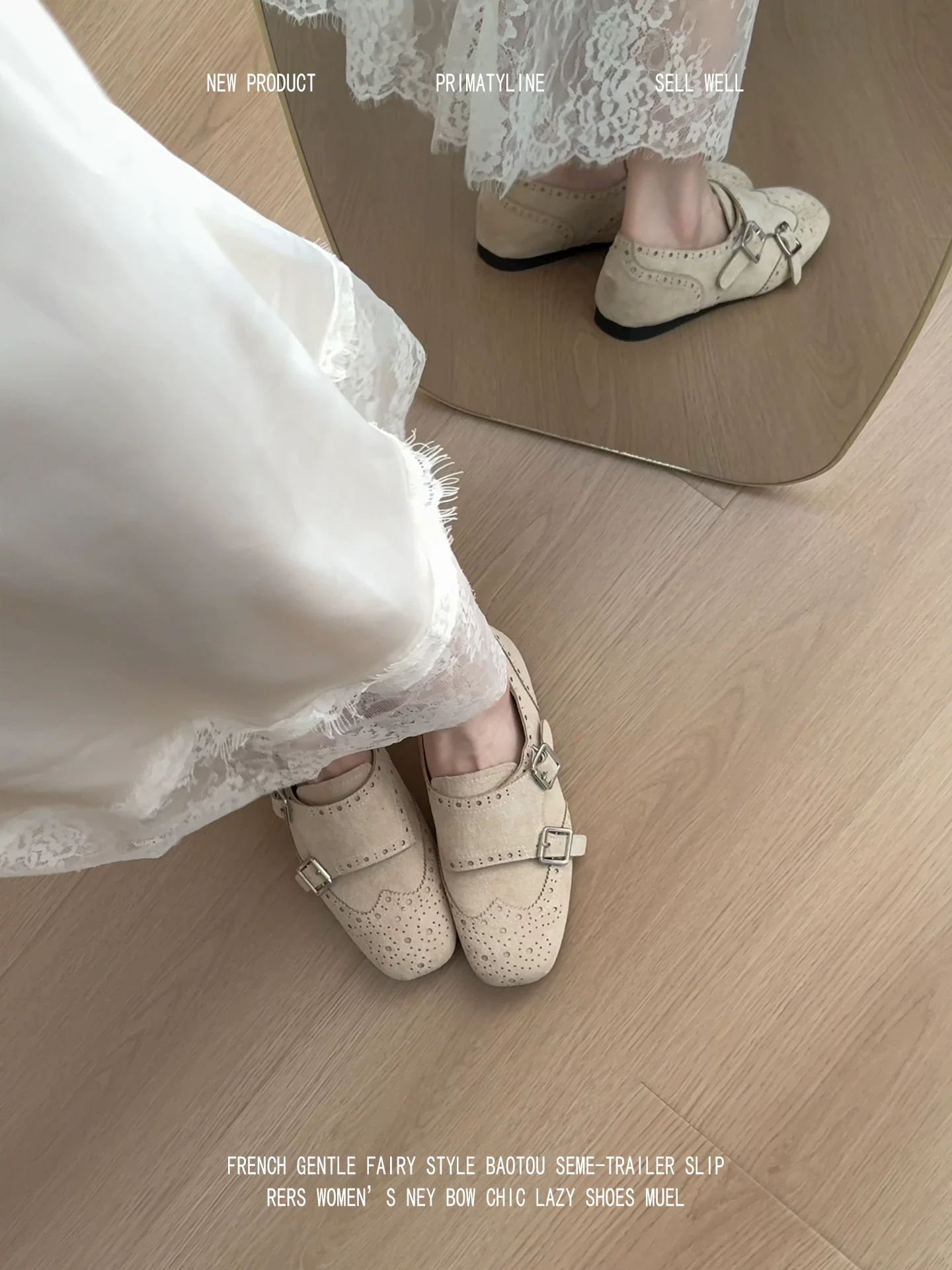 Phiên bản da cừu! Giày Mary Jane kiểu brogue chạm khắc cổ điển dành cho nữ, giày lười kiểu Anh, giày da nhỏ kiểu cũ.