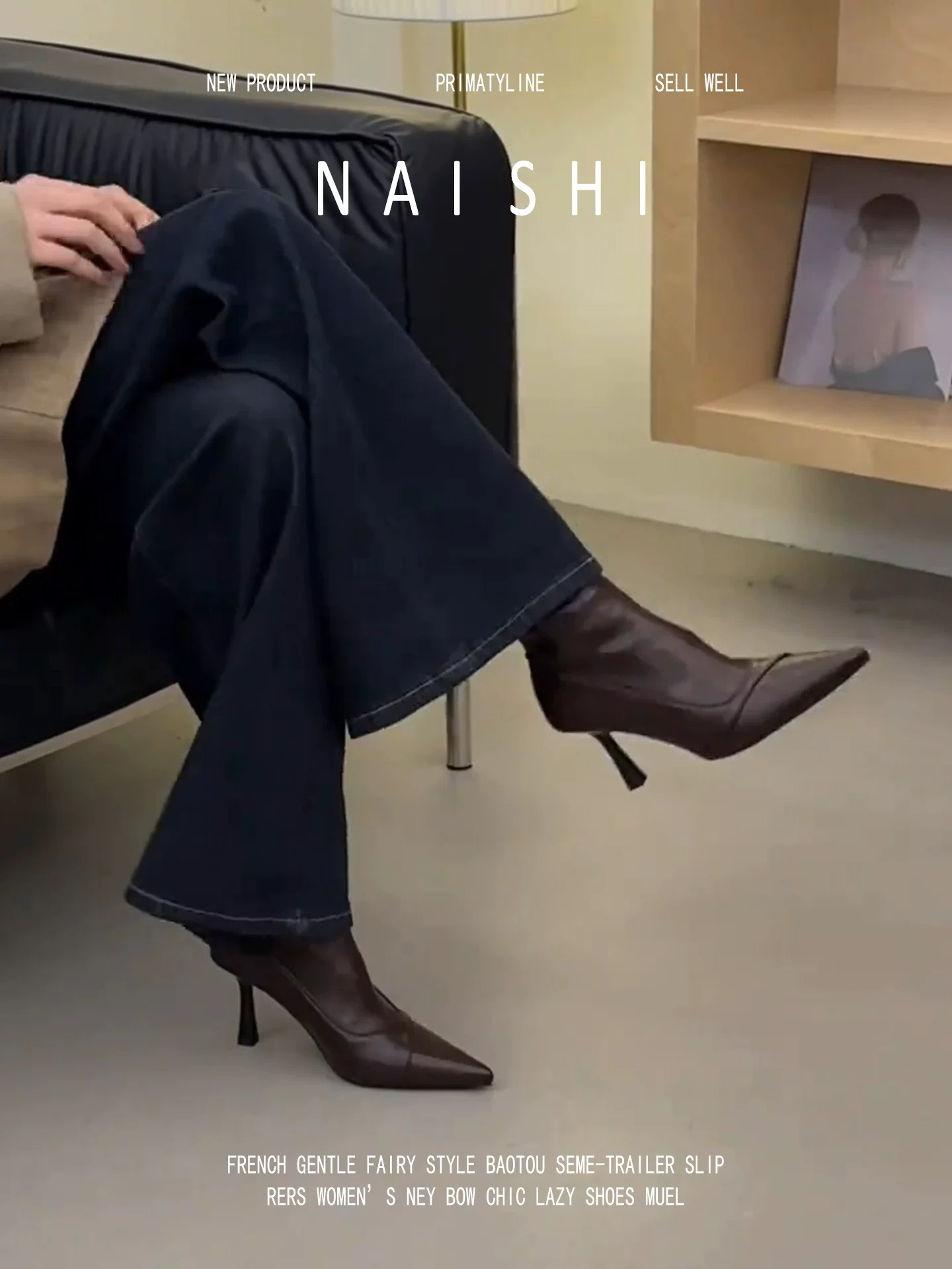 Phiên bản da cừu! Giày bốt mũi nhọn kiểu Âu Mỹ dành cho nữ có khóa kéo phía sau, giày cao gót mũi nhọn, giày bốt da thật co giãn ôm sát.