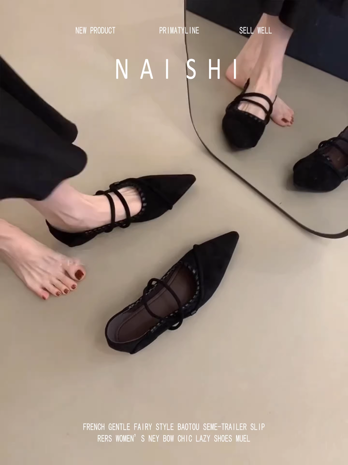 Phiên bản da cừu! Giày Mary Jane màu đen cổ điển dành cho nữ với một dây đeo, gót ẩn, mũi nhọn, giày bà ngoại bằng da lộn thanh lịch.