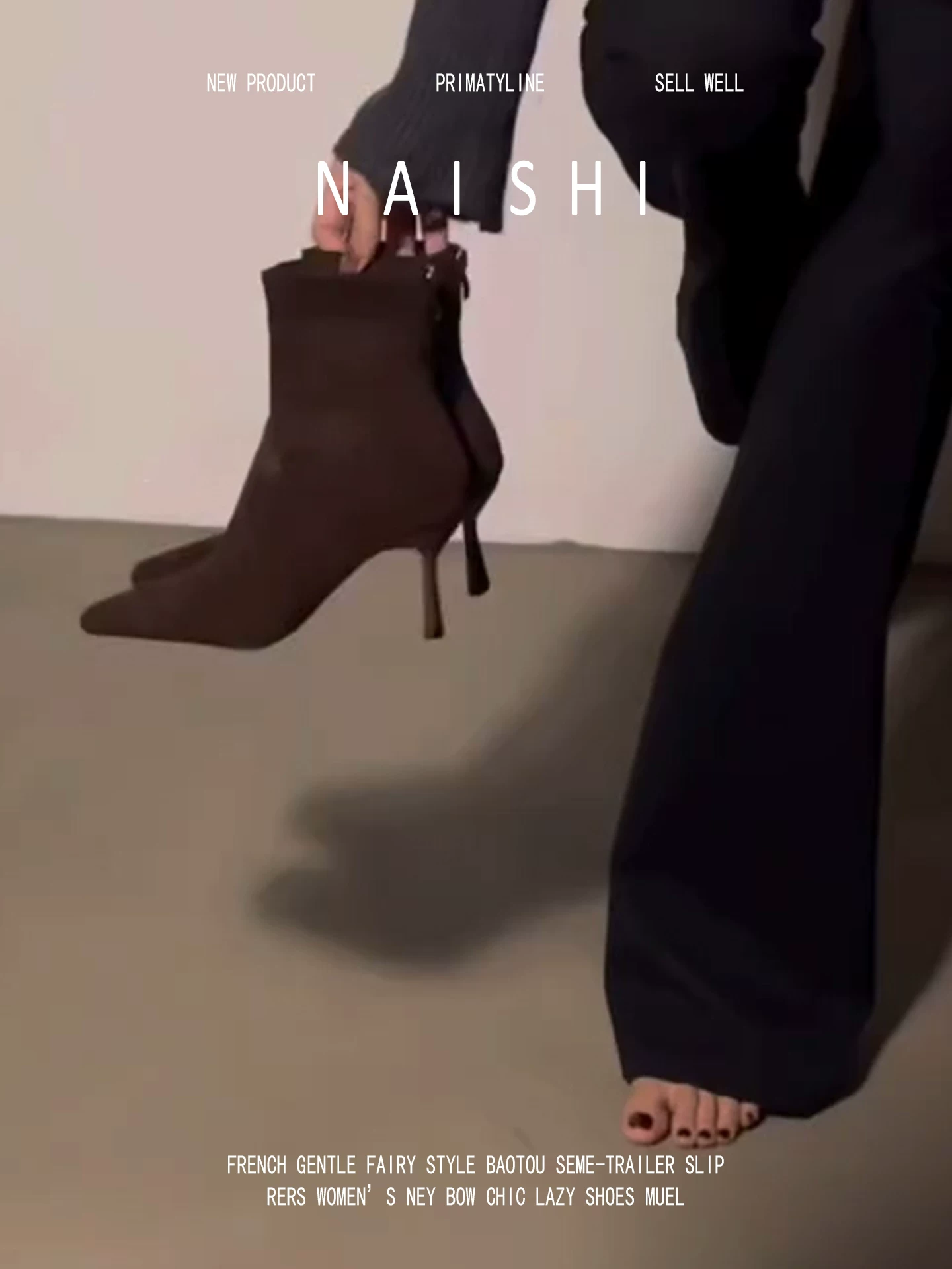 Phiên bản da cừu! Giày cao gót mũi nhọn cổ điển có khóa kéo phía sau, giày bốt ngắn kiểu stiletto thanh lịch dành cho nữ, giày bốt ôm dáng co giãn đa năng.