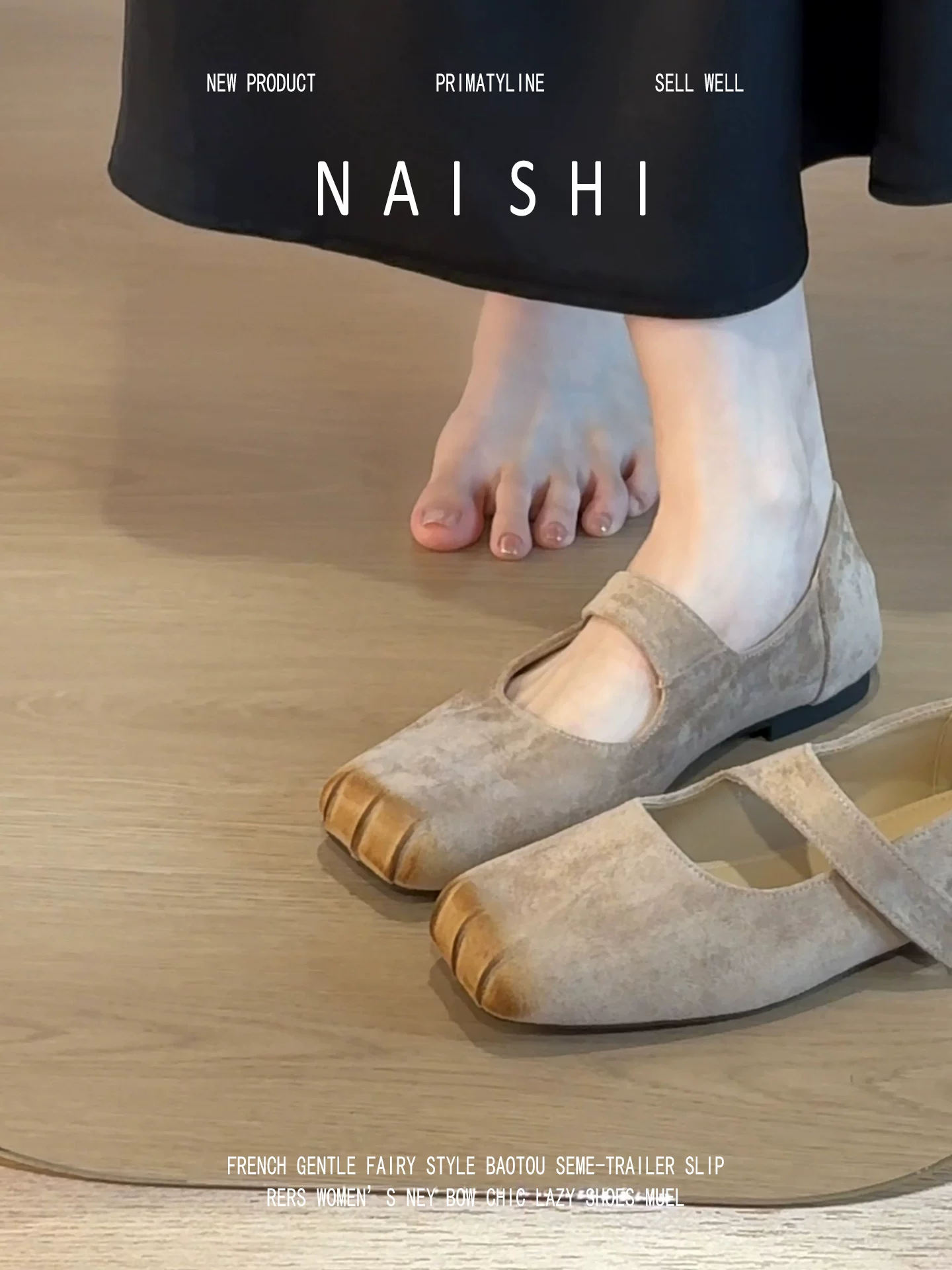 Phiên bản da cừu! Giày Mary Jane mũi vuông, giày ba lê cổ điển dành cho nữ, giày bà ngoại đế bằng đa năng.