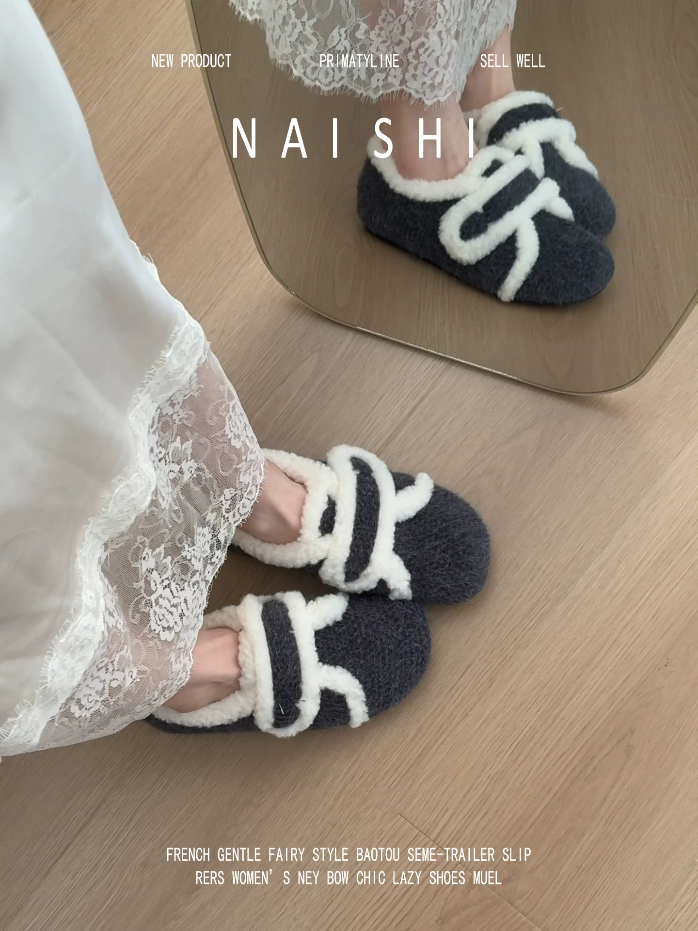 Phiên bản da cừu! Giày Birkenstock lót lông, giày cotton lông phối màu cổ điển, giày lười Mary Jane ấm áp, kiểu dáng giản dị.