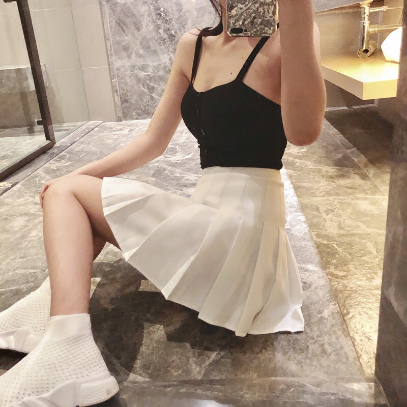 YoungGirlDay Mizuhara Kiko váy tennis xếp ly dệt cao cấp phong cách retro có quần short an toàn