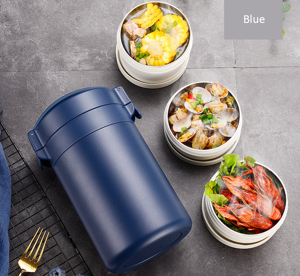 Hộp cơm giữ nhiệt 4 ngăn inox y tế 316 OEM BF2800