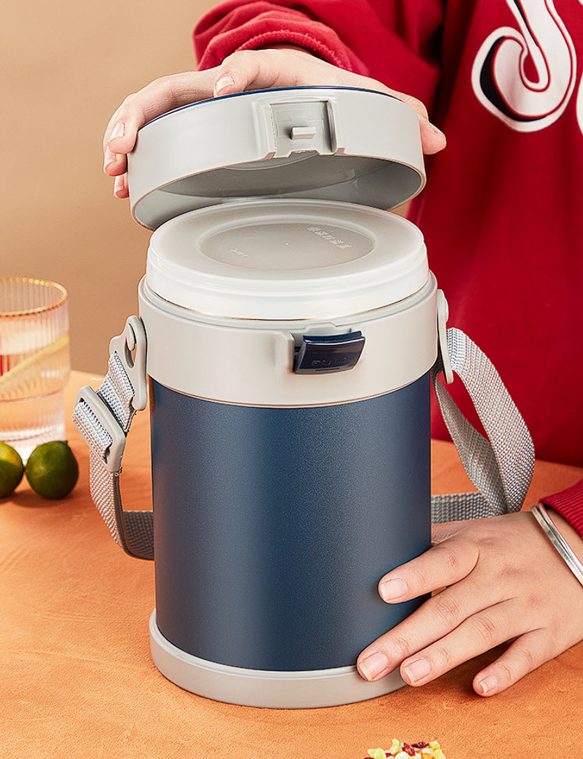 Hộp cơm giữ nhiệt 2-4 ngăn inox y tế 316 OEM SJ94