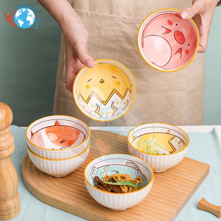 Bộ 6 Chén Kiểu Hoa Văn Cao Cấp Bohemia Và 6 Đôi Đũa Kèm Hộp Làm Quà Tặng Sang Trọng