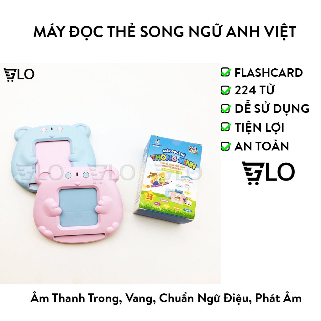 Máy Đọc Thẻ Song Ngữ Anh Việt Flashcard 112 Thẻ 224 Từ Vựng Và 12 Chủ Đề