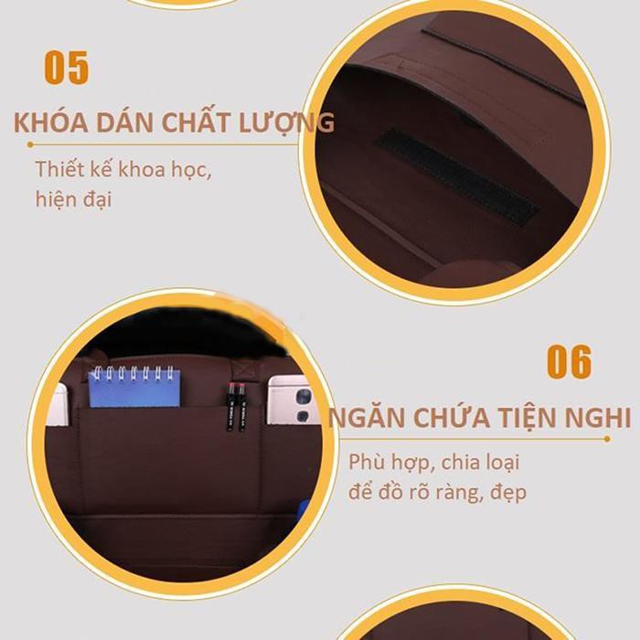 Túi đựng đồ treo sau ghế ô tô, xe hơi làm bằng vải nỉ cao cấp