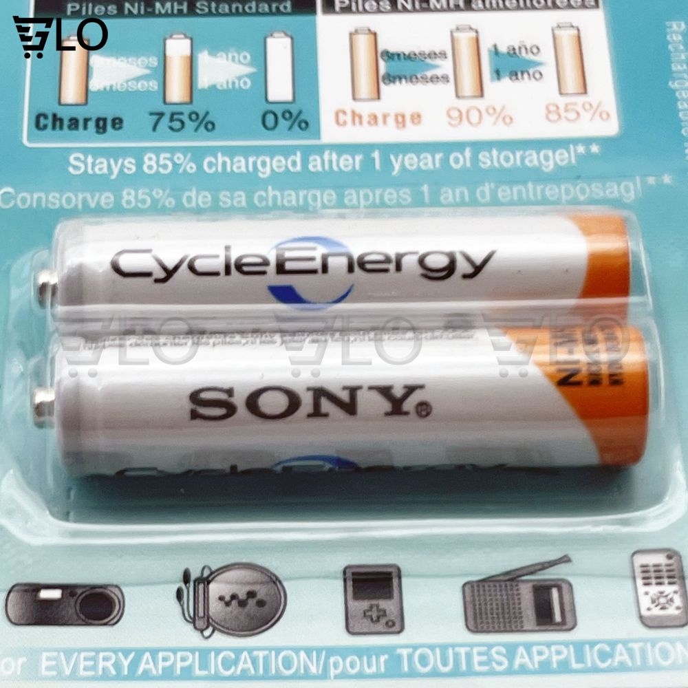 Vỉ 2 Viên Pin Sạc Sony AA(4600mah), AAA(4300mah) CycleEnergy