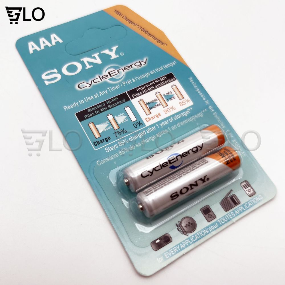Vỉ 2 Viên Pin Sạc Sony AA(4600mah), AAA(4300mah) CycleEnergy